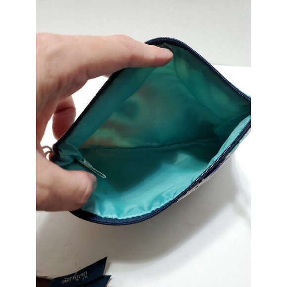 THIRTY-ONE Floral Canvas Zipper Pouch Makeup Travel Pencil Bag - Picture 3 of 6